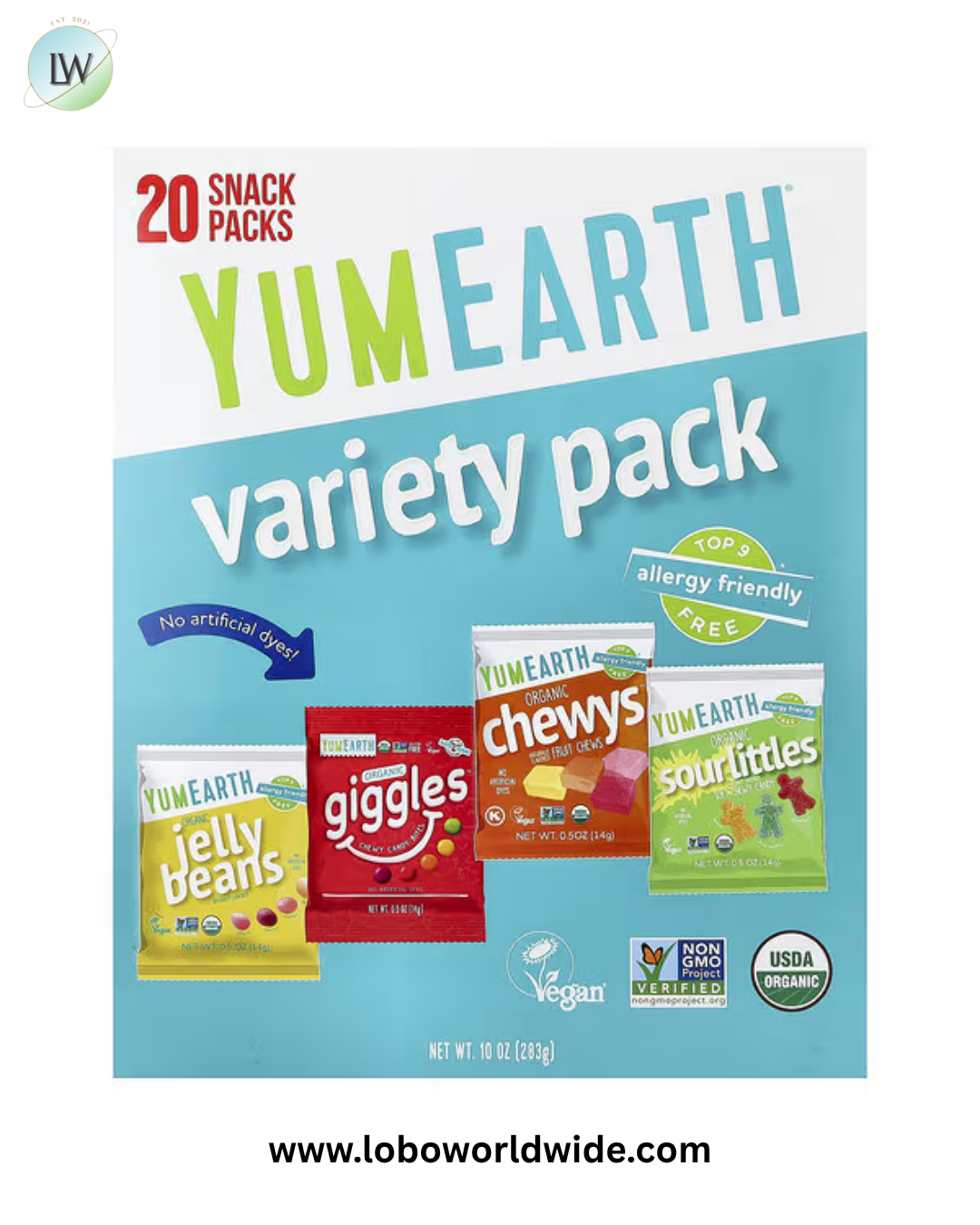YumEarth, Variety Pack, 20 Snack Packs, 0.5 oz (14 g) Each