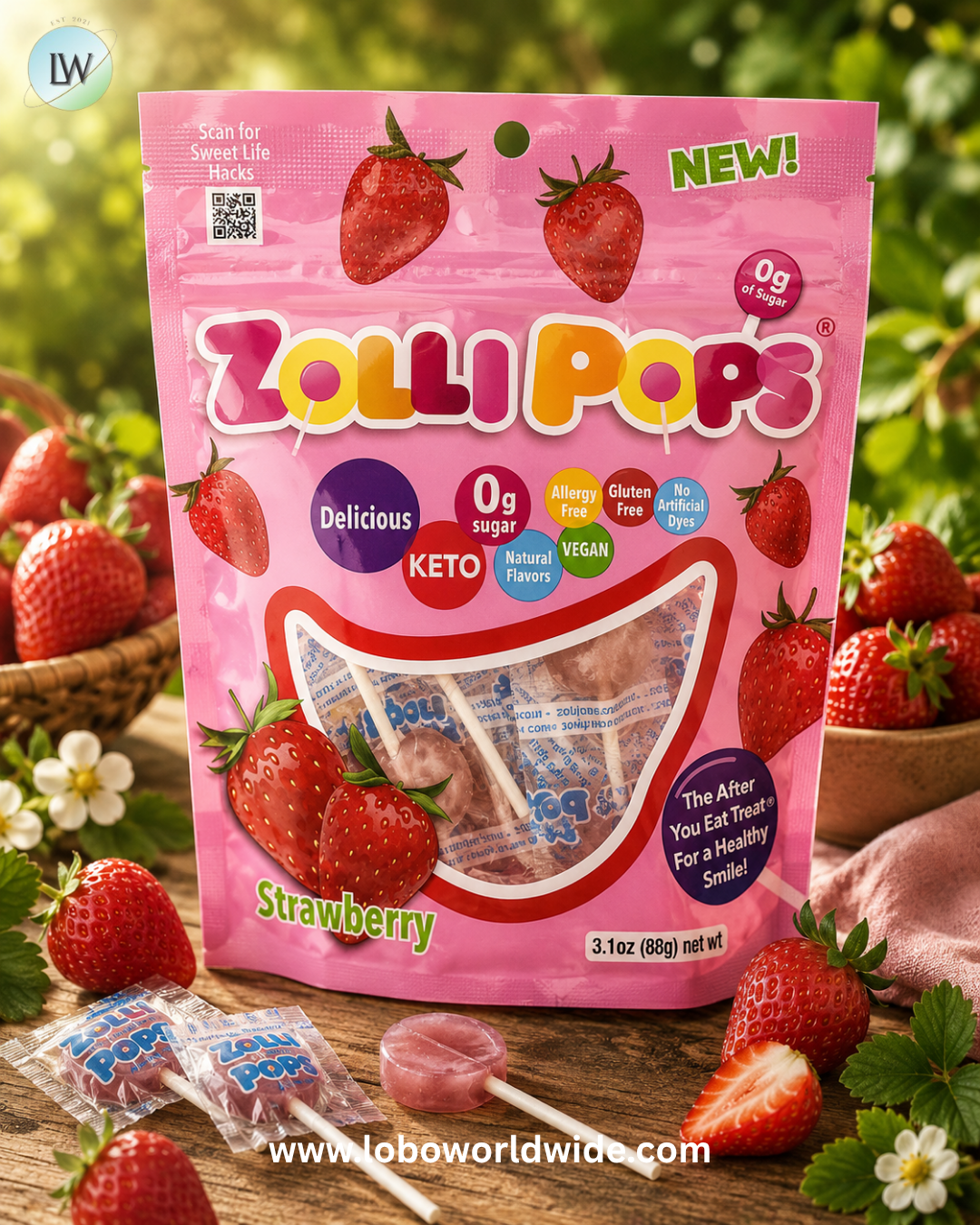 Zollipops, The Clean Teeth Pops, 3.1 oz (88 g)