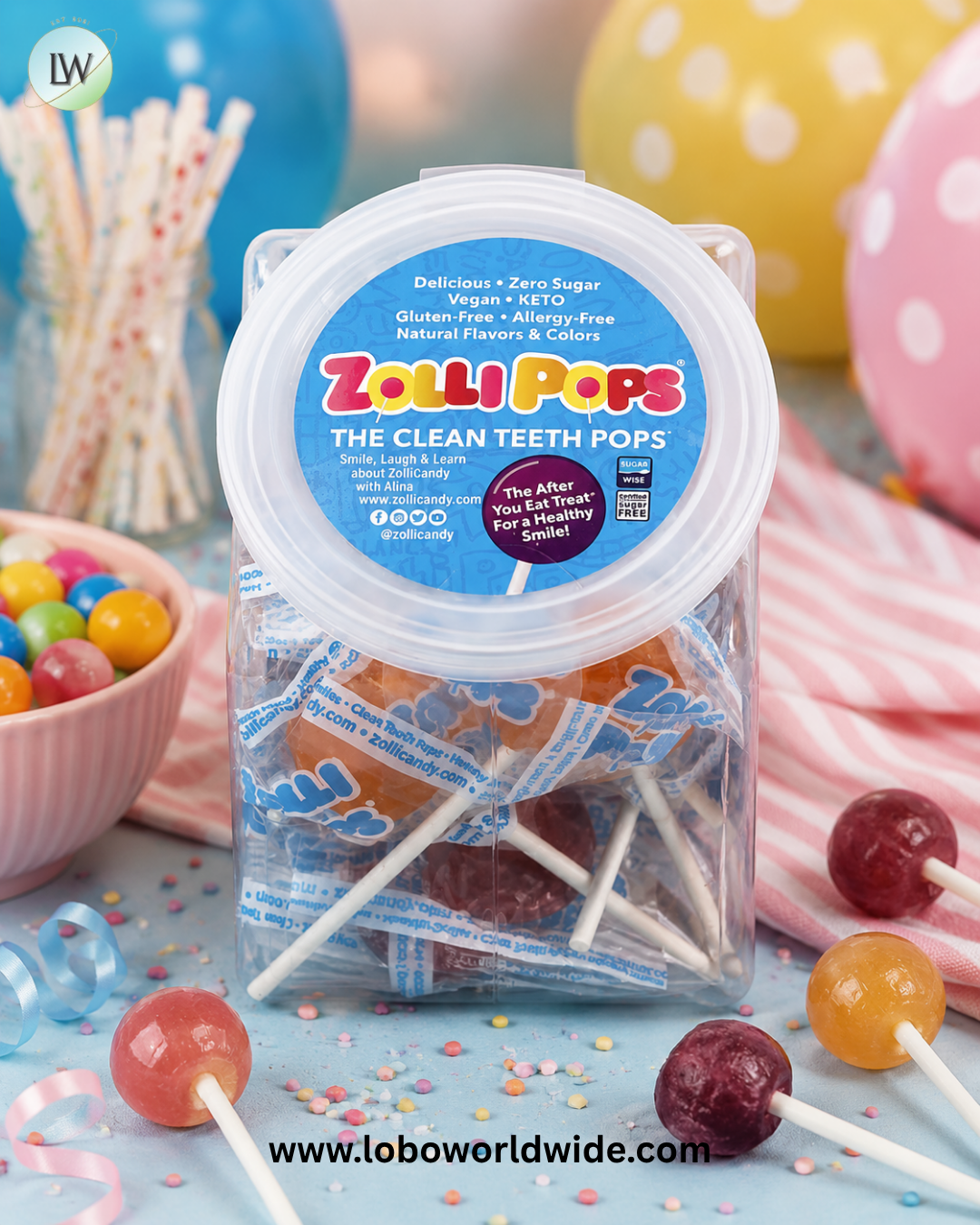 Zollipops, The Clean Teeth Pops®, Assorted, Approx. 23 Pops, 5.2 oz