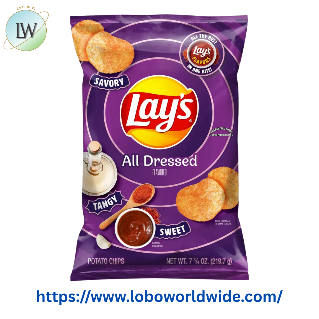 Lays All Dressed Potato Chips 7.75 oz Bag