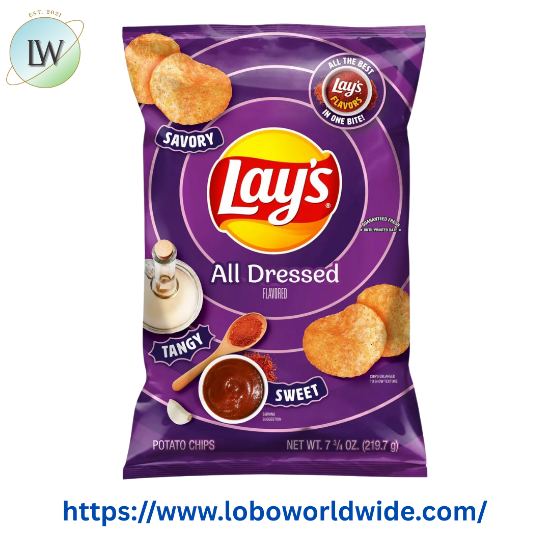Lays All Dressed Potato Chips 7.75 oz Bag