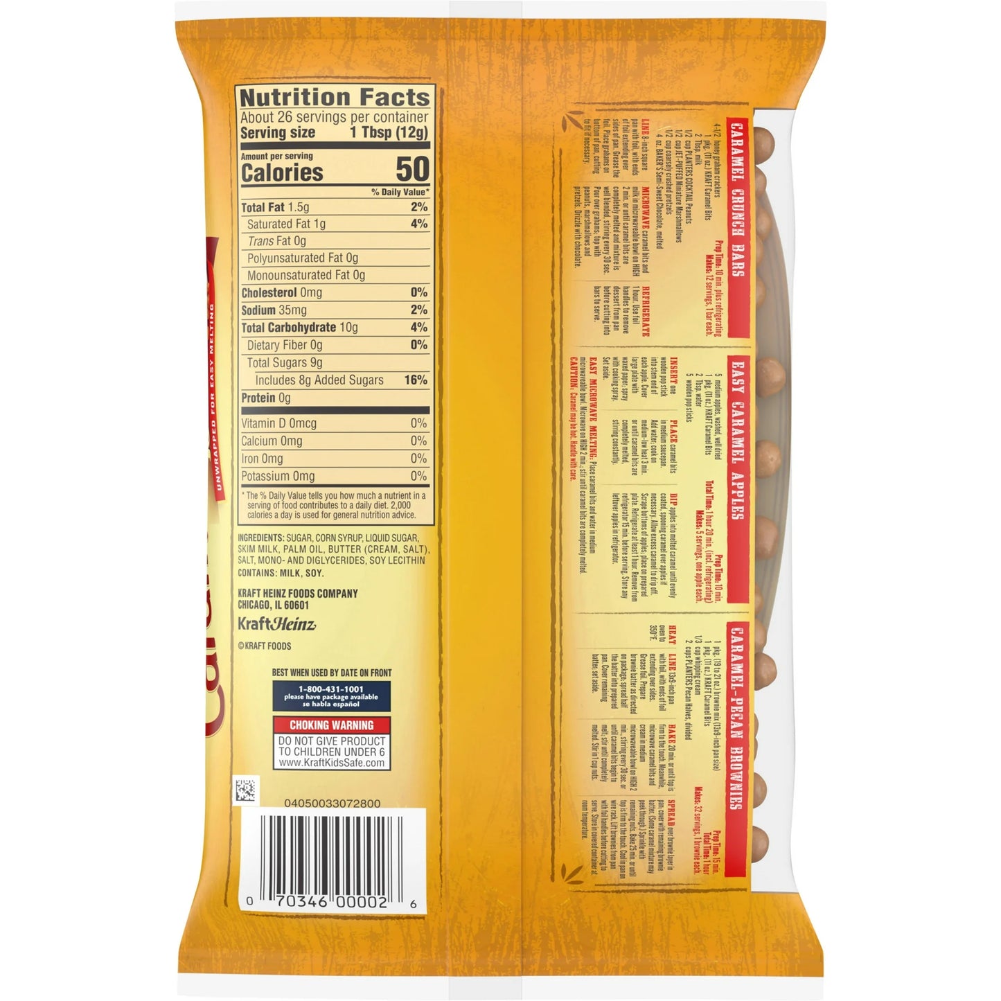 Kraft America's Classic Unwrapped Candy Caramel Bits , 11 oz Bag(various packs)