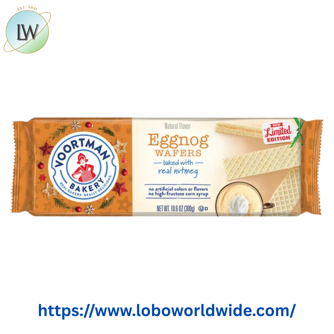 VOORTMAN BAKERY Eggnog Wafers, Baked with Real Nutmeg - 10.6 oz
