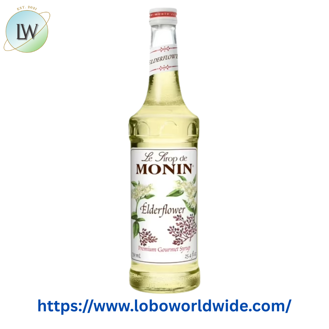 Monin Premium Elderflower Flavoring Syrup 750 mL