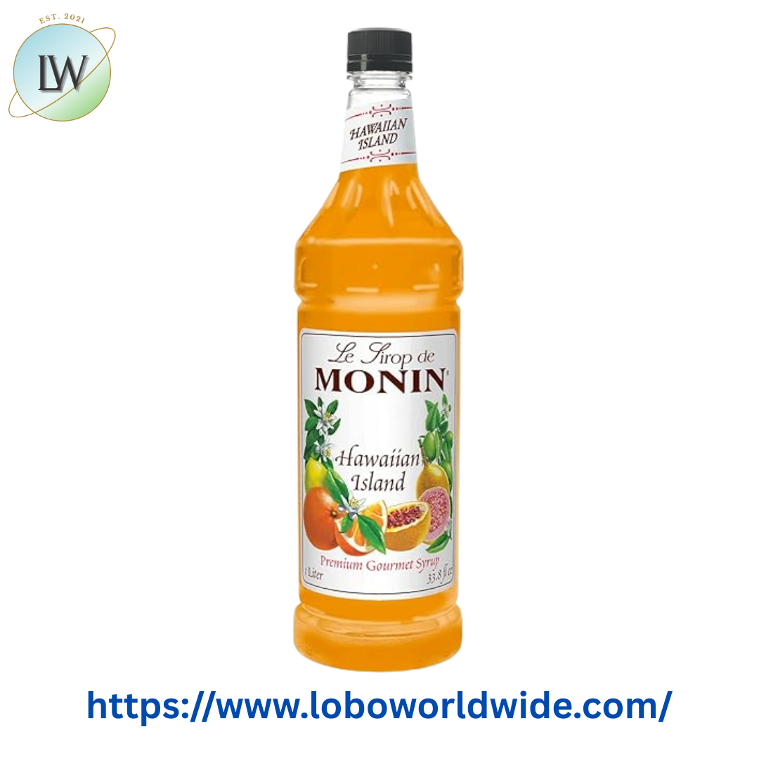Monin Premium Hawaiian Island Flavoring / Fruit Syrup 1 Liter