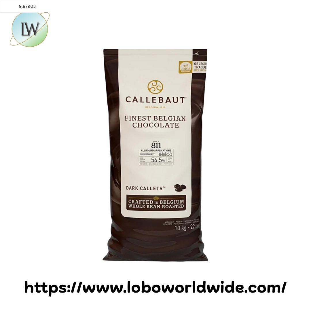 Callebaut Recipe 811 Dark Chocolate Calletsª 22 lb.