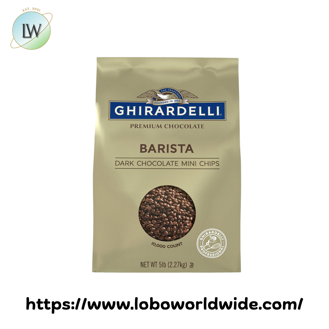 Ghirardelli Barista Dark Chocolate Baking Chips, 10M, 5 lb., 2/Case