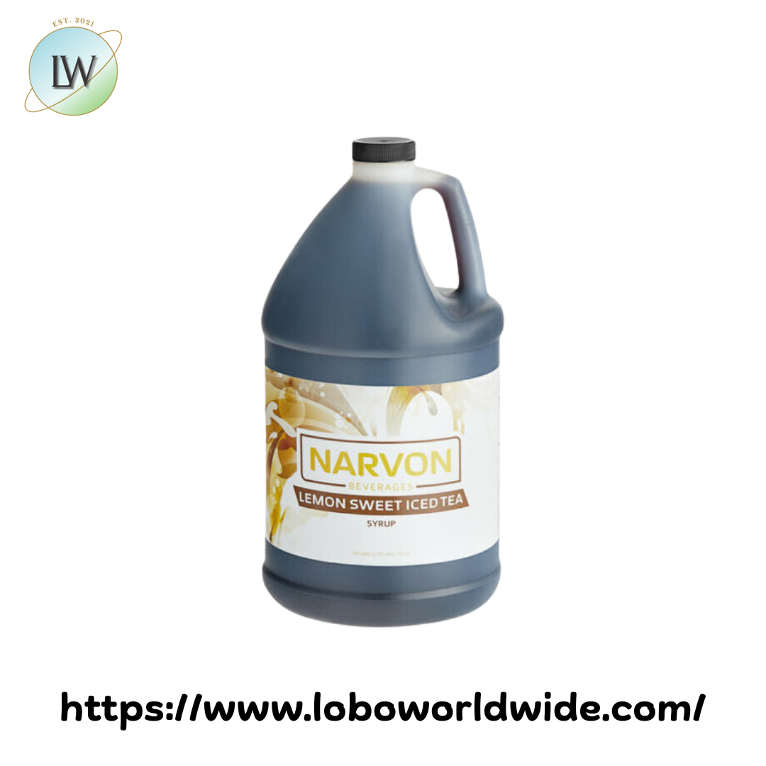 Narvon 1 Gallon Lemon Sweet Iced Tea Beverage 5:1 Concentrate
