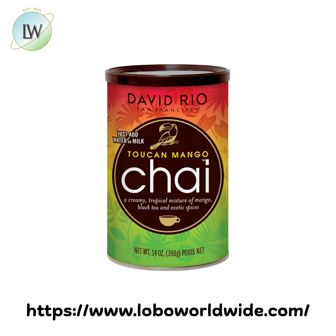 David Rio Toucan Mango Chai Tea Latte Mix 14 oz.