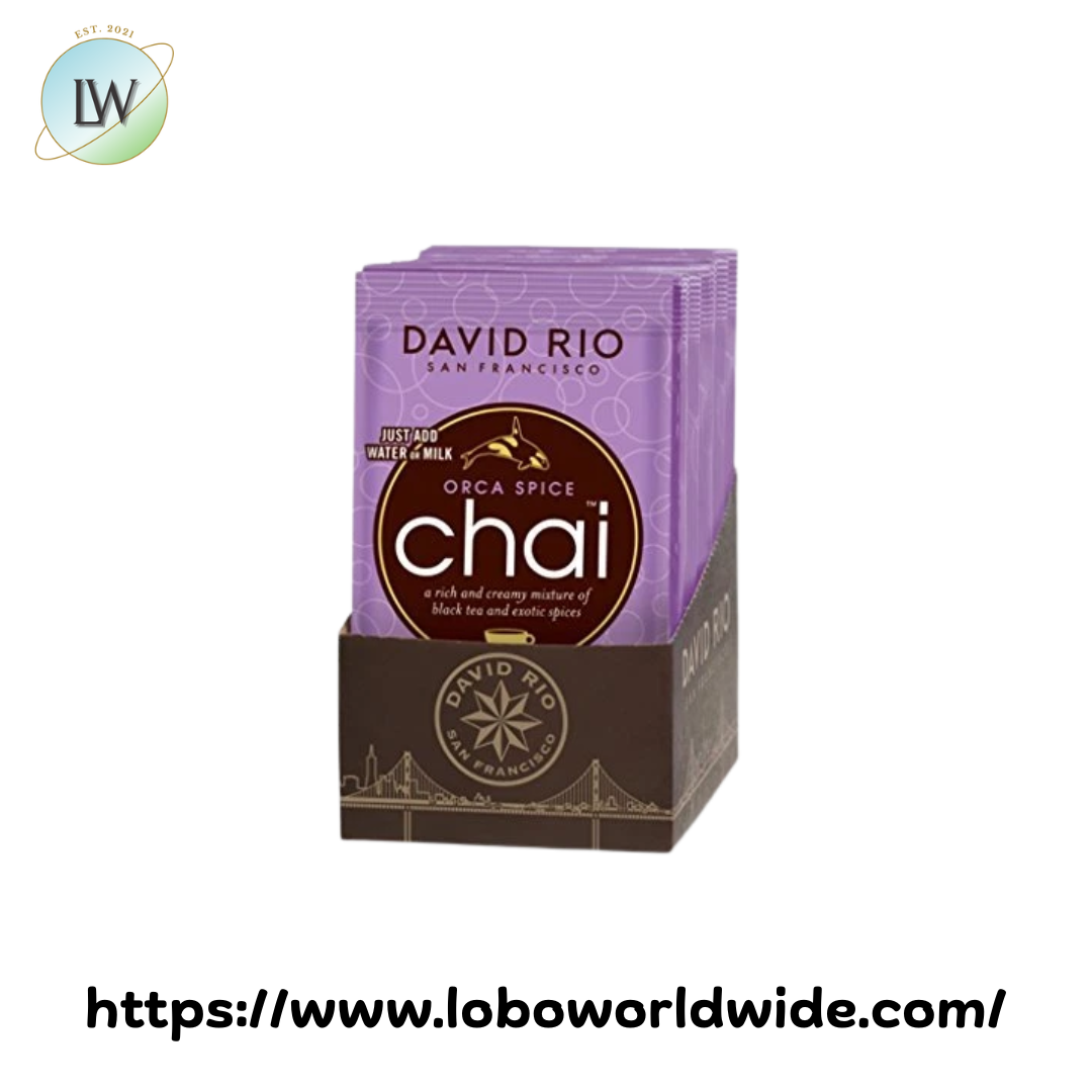 David Rio Orca Spice Sugar-Free Chai Tea Latte Single Serve Packets - 12/Box