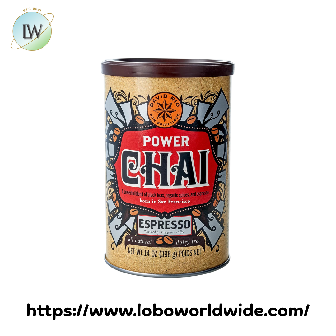 David Rio Power Chai Tea Latte with Espresso Mix 14 oz.