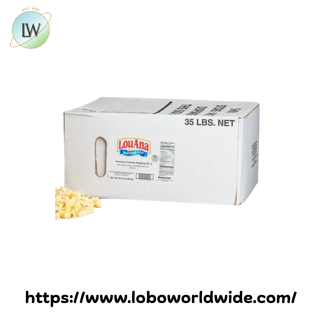 LouAna 35 lb. Bag-in-Box Butter Flavored Canola Popping Oil