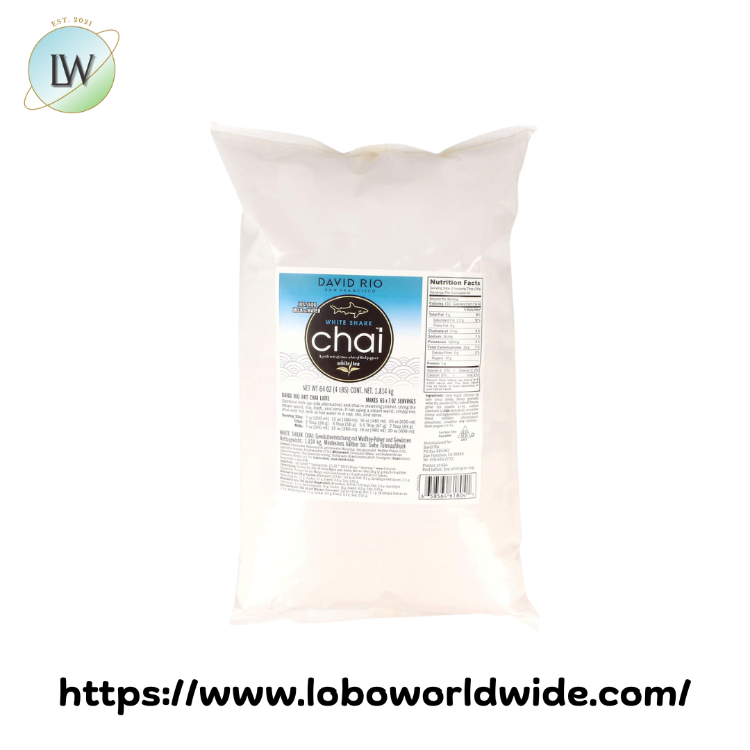 David Rio White Shark Chai Tea Latte Mix 4 lb.