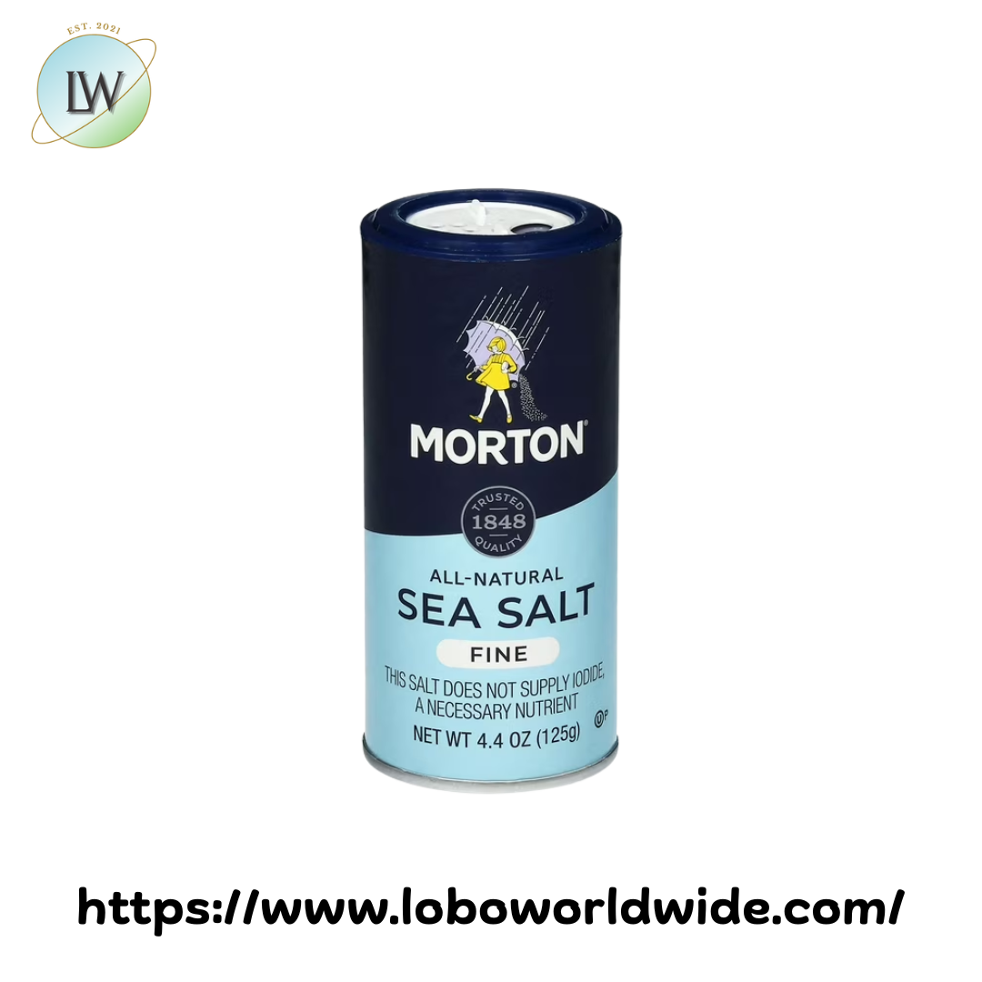 Morton 4.4 oz. Fine Sea Salt - 12/Case