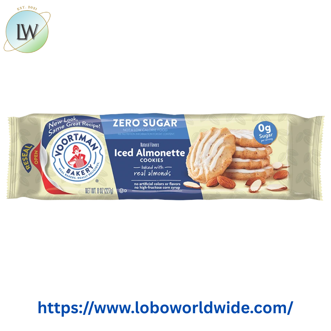 VOORTMAN Bakery Zero Sugar Iced Almonette Cookies 8 oz