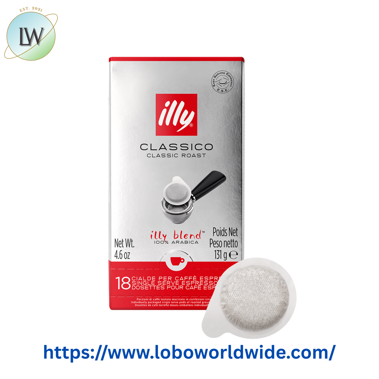 illy Classico Single Serve Espresso Pods - 18/Box