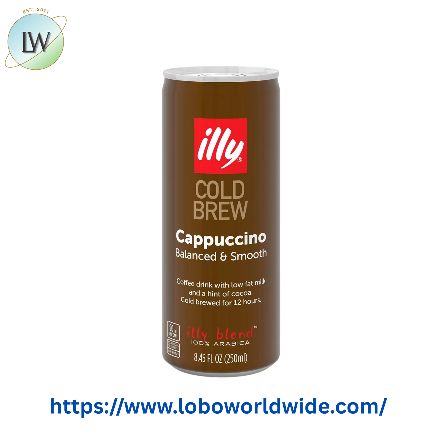 illy Cold Brew Latte Cappuccino 8.45 fl. oz. - 12/Case