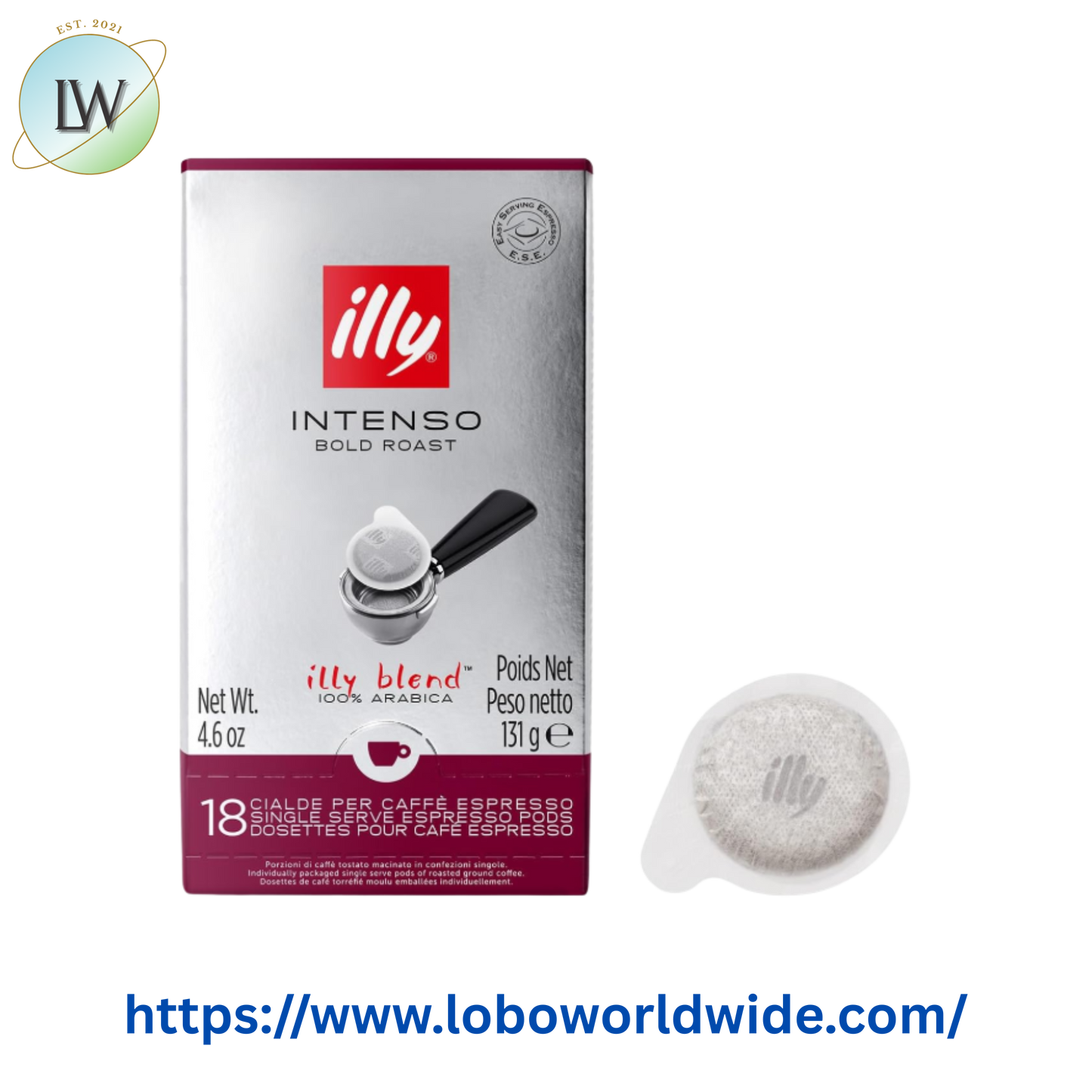 illy Intenso Single Serve Espresso Pods - 18/Box
