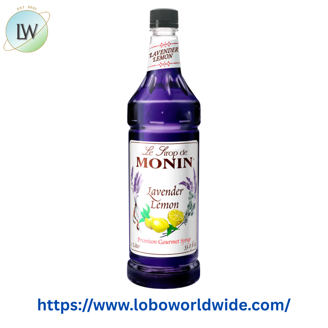 Monin Premium Lavender Lemon Flavoring Syrup 1 Liter