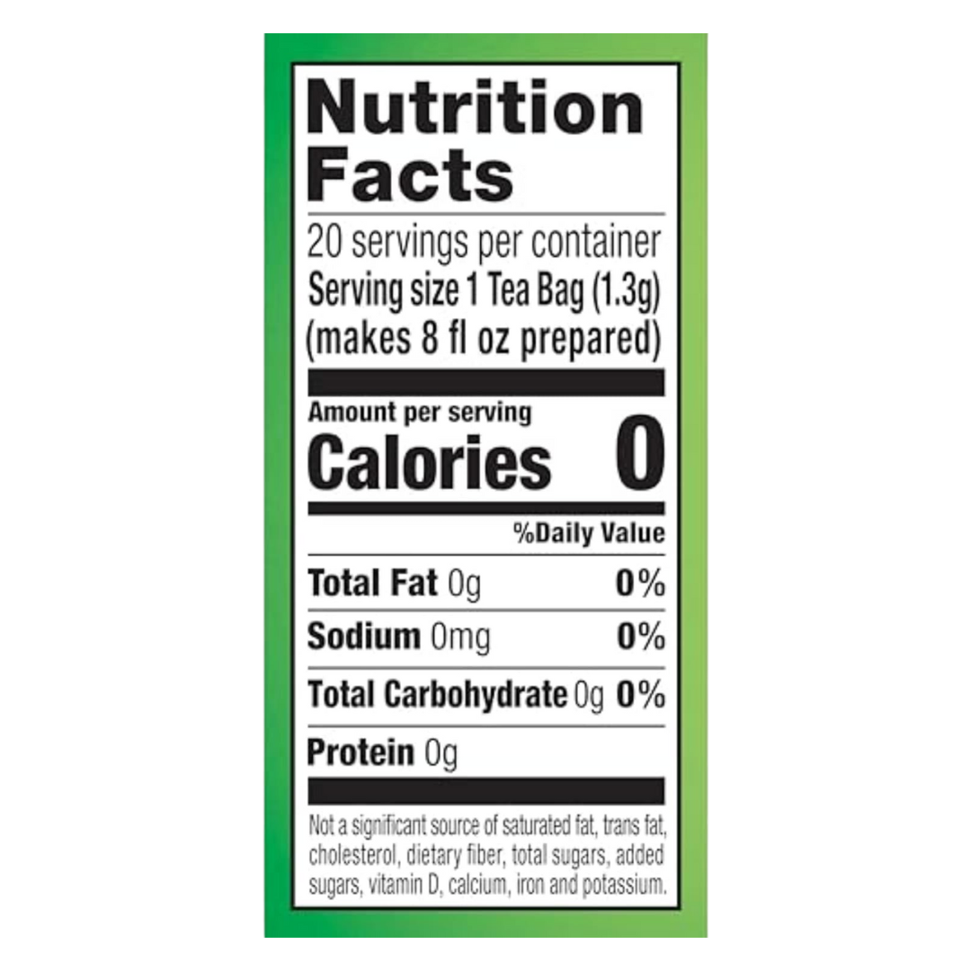 Lipton Lemon Green Tea Bags, Unsweetened, (Hot or Iced Tea), 20 Tea bags