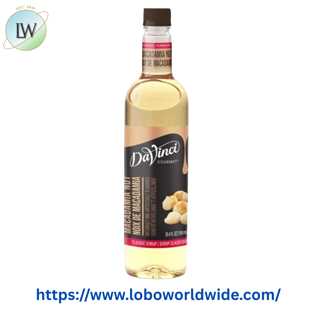 DaVinci Gourmet Classic Macadamia Nut Flavoring Syrup 750 mL