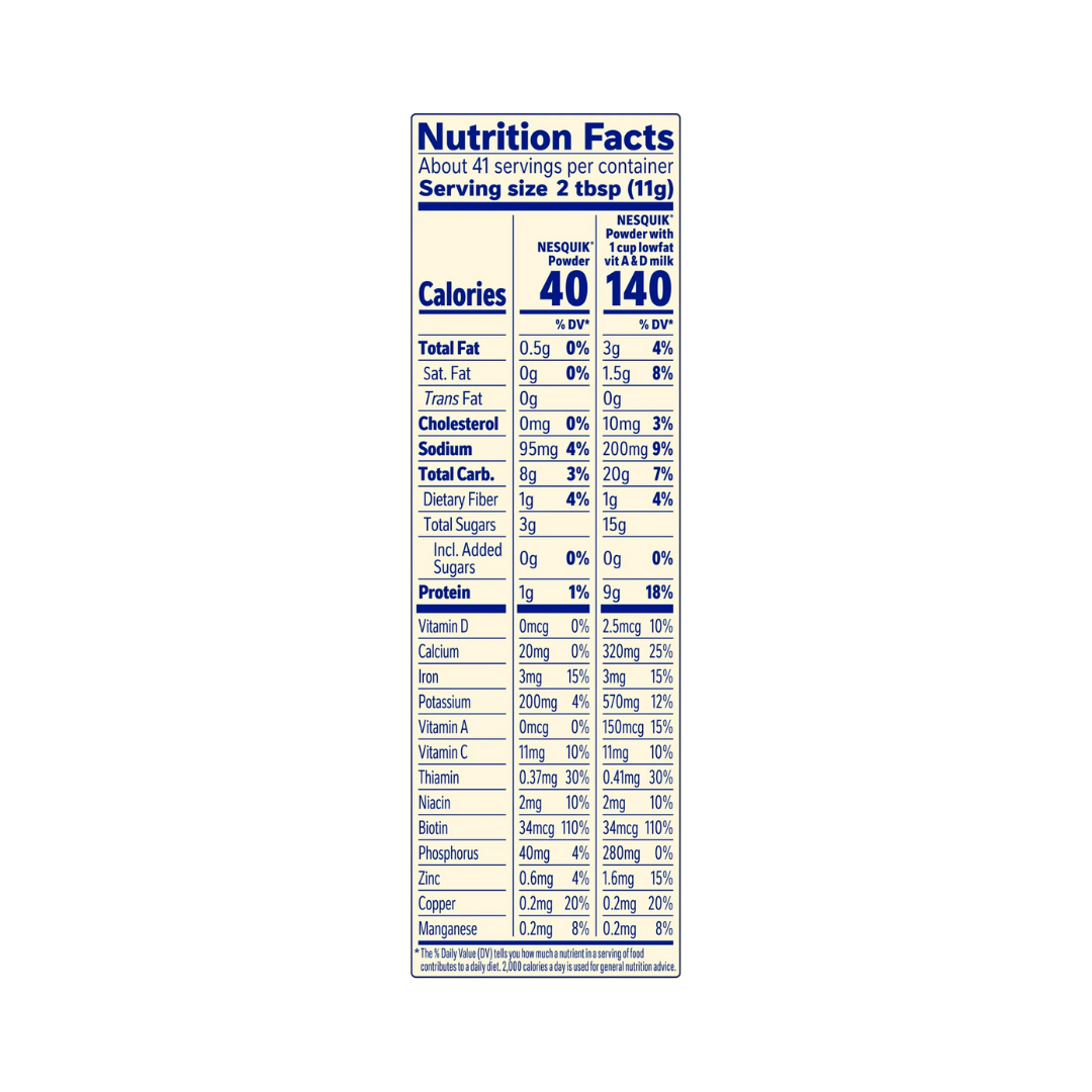 Nestle Nesquik No Sugar Added Chocolate Instant Stir In Powder Mix, 16 oz