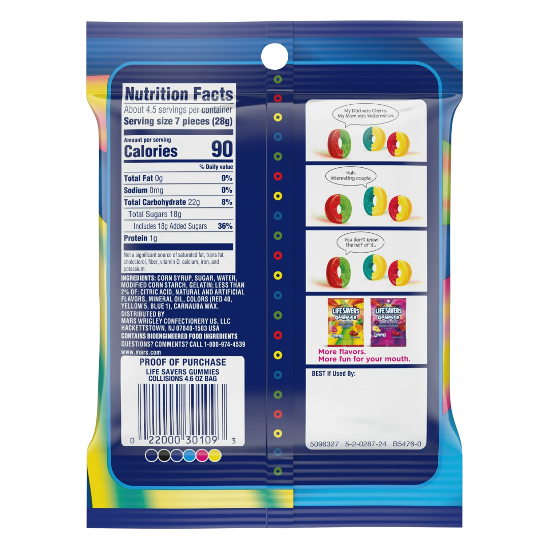 Life Savers Gummies Collisions Gummy Candy Fruit Mix - 4.6 oz (4 Pack)