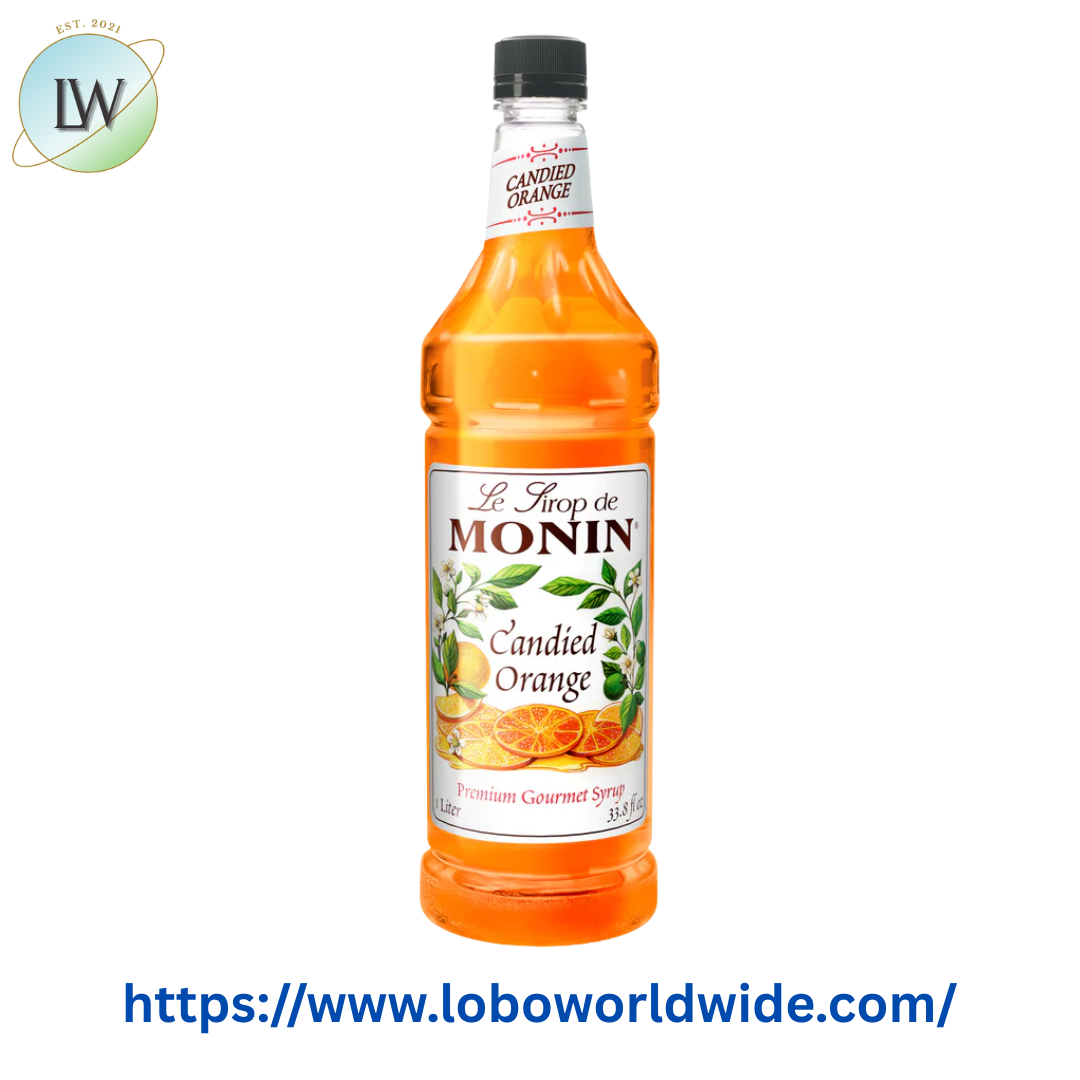 Monin Premium Candied Orange Flavoring / Fruit Syrup 1 Liter