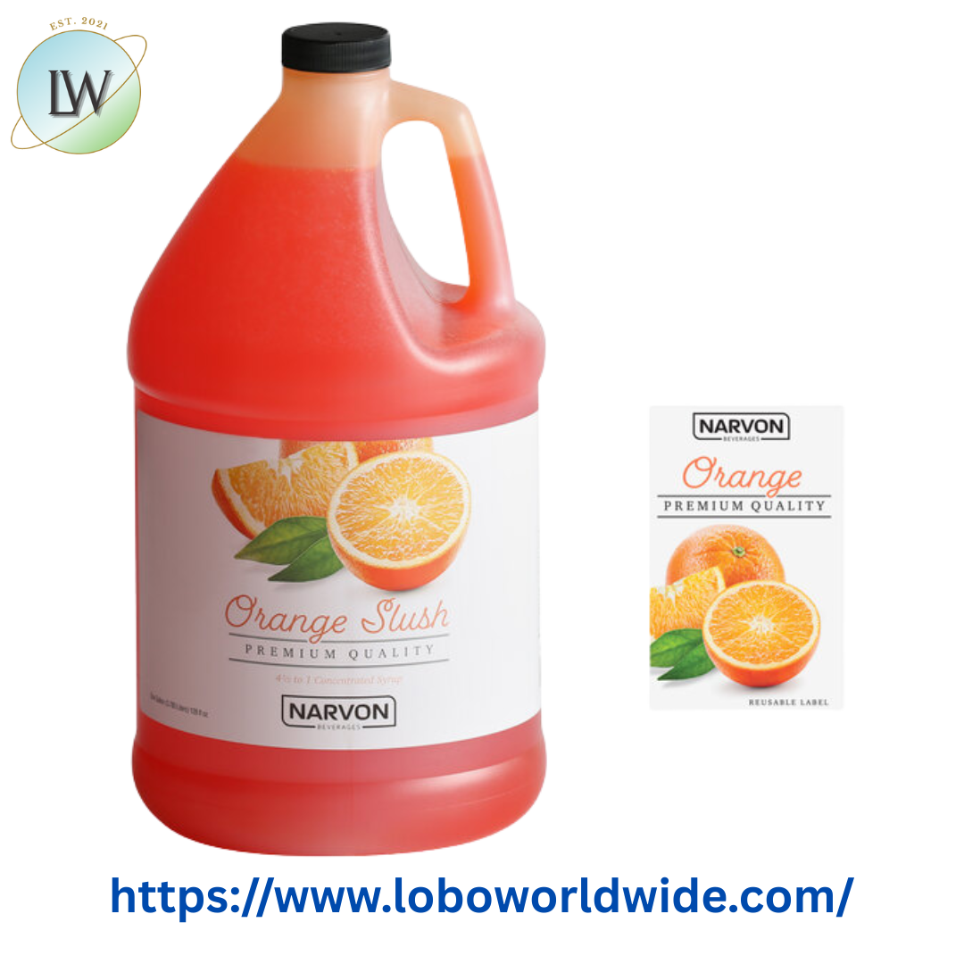 Narvon Orange Slushy 4.5:1 Concentrate 1 Gallon - 4/Case