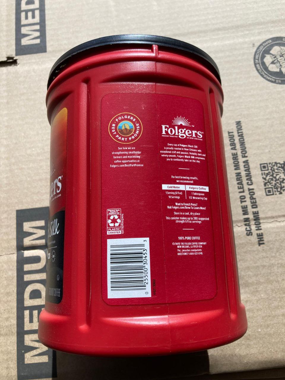 Folgers 100% Medium Roast Ground Colombian Coffee, 40.3 oz.