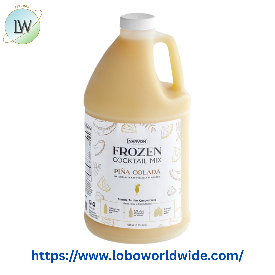Narvon Pina Colada Frozen Cocktail Mix Concentrate 1/2 Gallon
