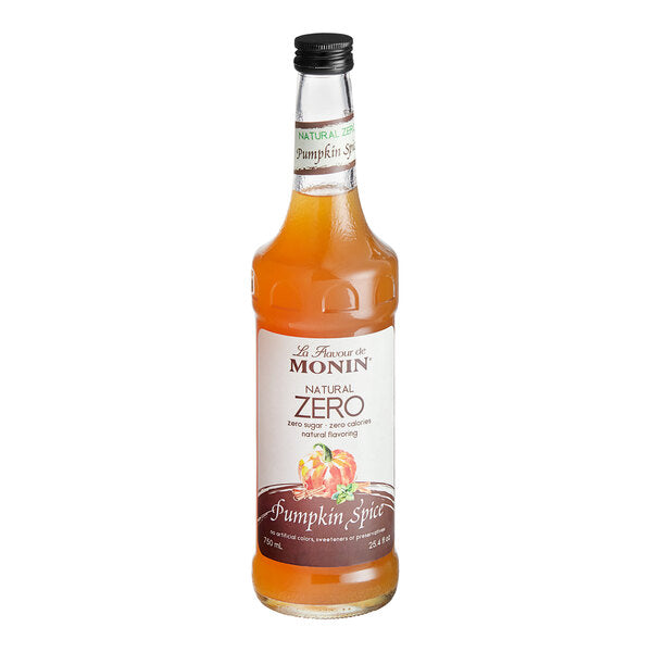 Monin Zero Calorie Natural Pumpkin Spice Flavoring Syrup 750 mL(Various Sizes)