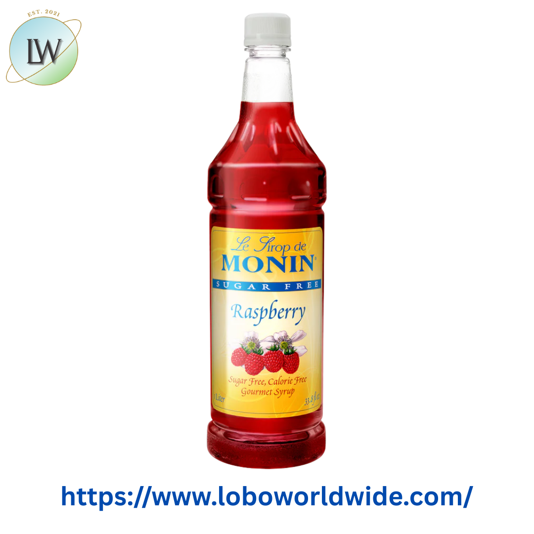 Monin Sugar Free Raspberry Flavoring / Fruit Syrup 1 Liter