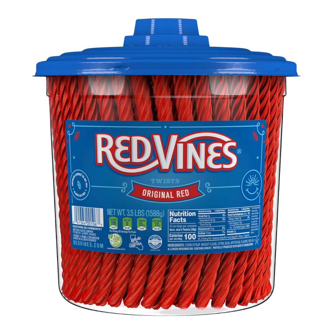 Red Vines Original Red Licorice Jar (3.5 Pound Jar)