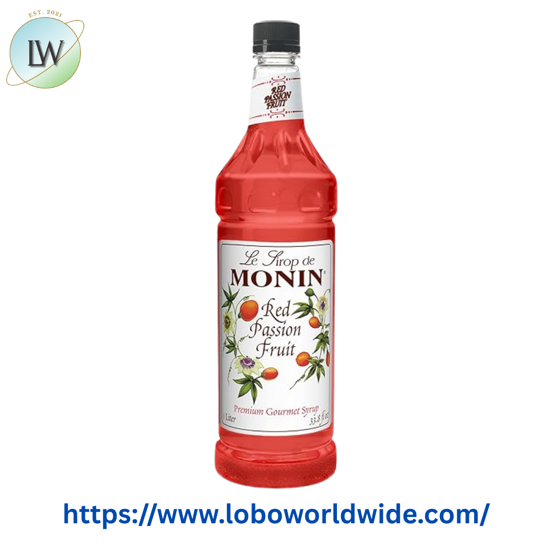 Monin Premium Red Passion Fruit Flavoring Syrup 1 Liter