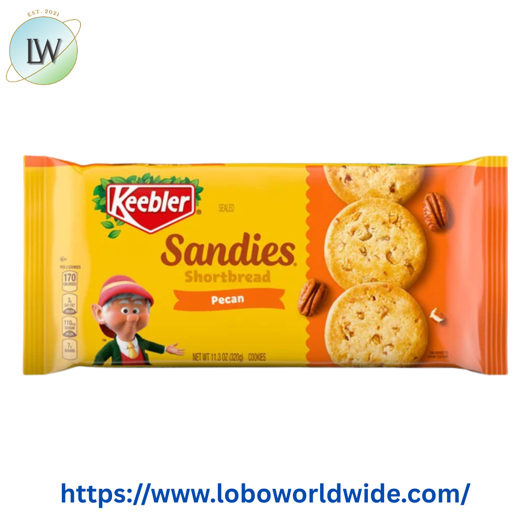 Keebler Sandies Pecan Cookies, Shortbread Cookies with Crunchy Pecans, 11.3 oz