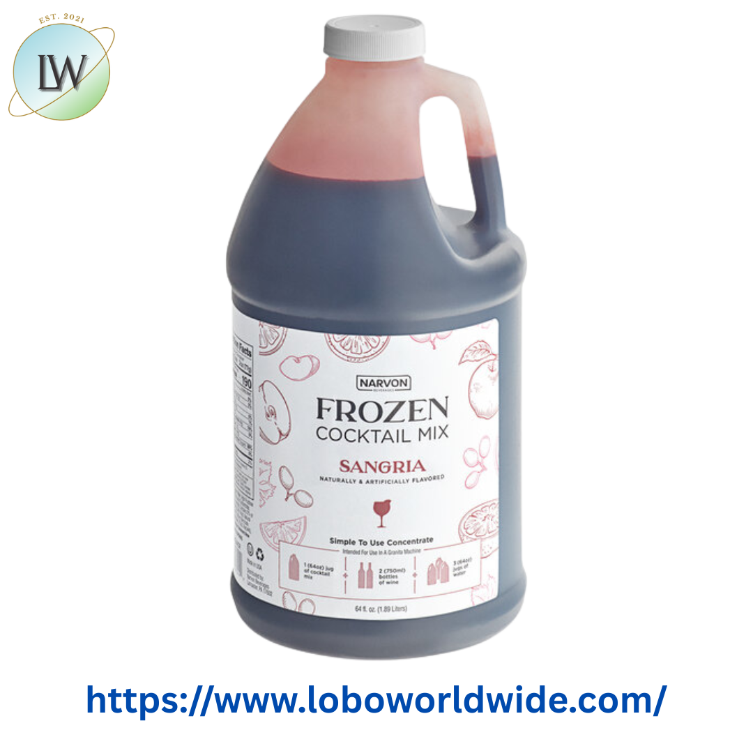 Narvon Sangria Frozen Cocktail Mix Concentrate 1/2 Gallon
