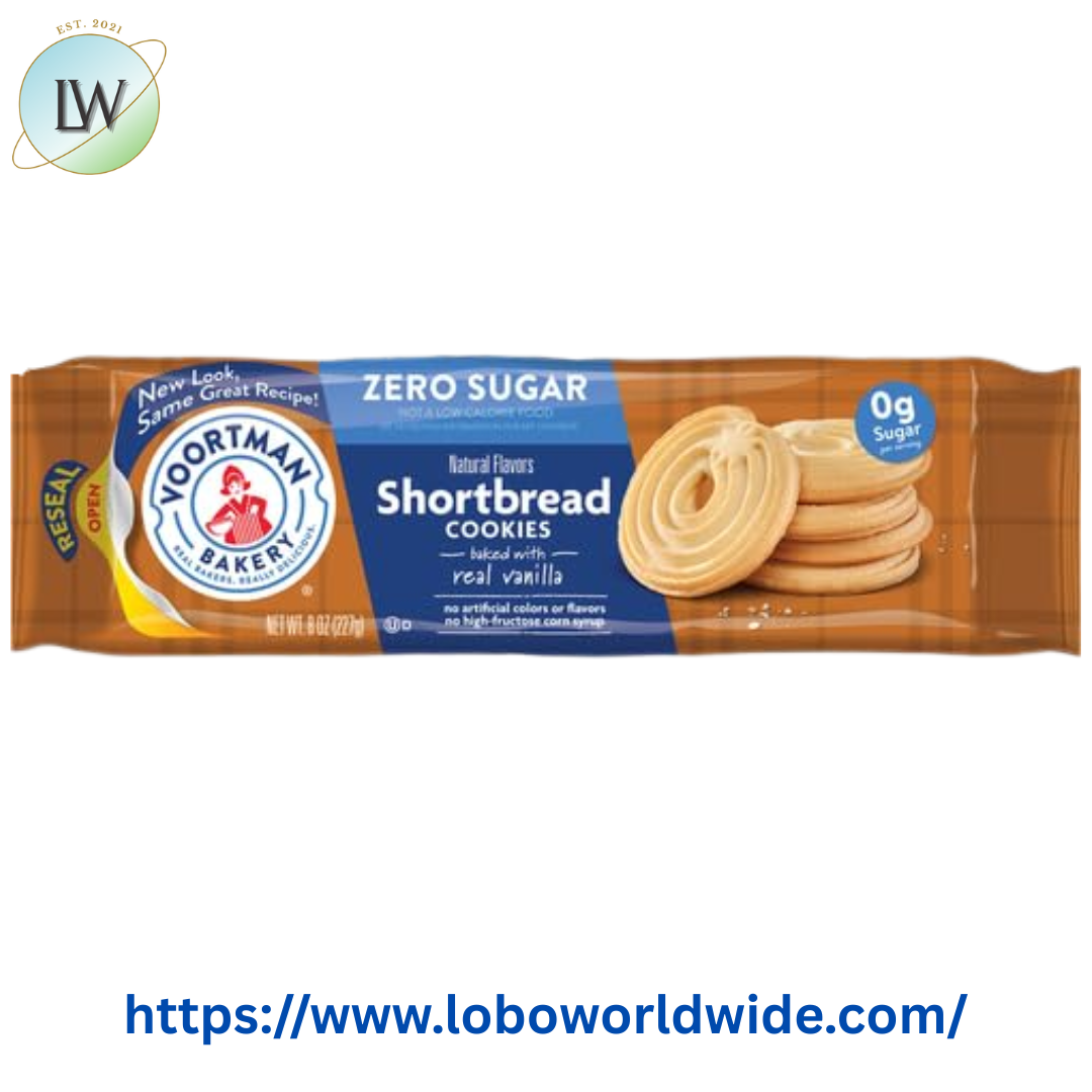 Voortman Bakery Zero Sugar Shortbread Cookies 8 oz., 12 Count