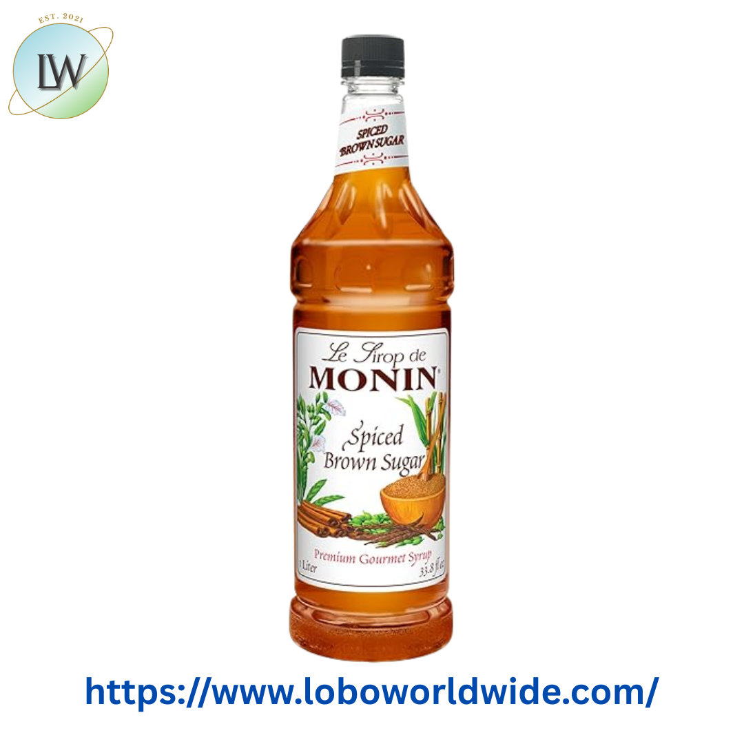 Monin Premium Spiced Brown Sugar Flavoring Syrup 1 Liter