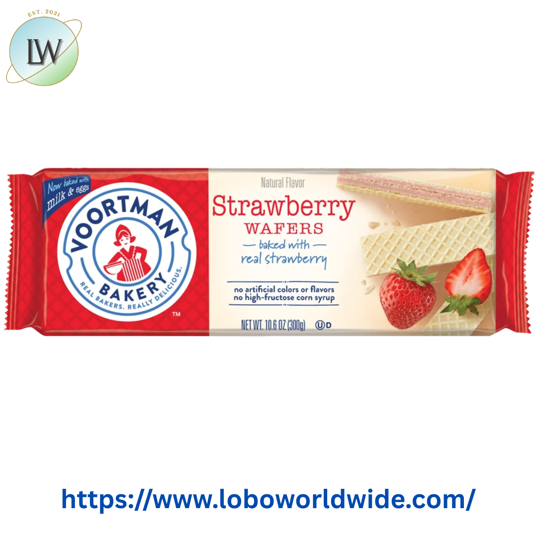 VOORTMAN Strawberry Wafer Cookies 10.6 oz