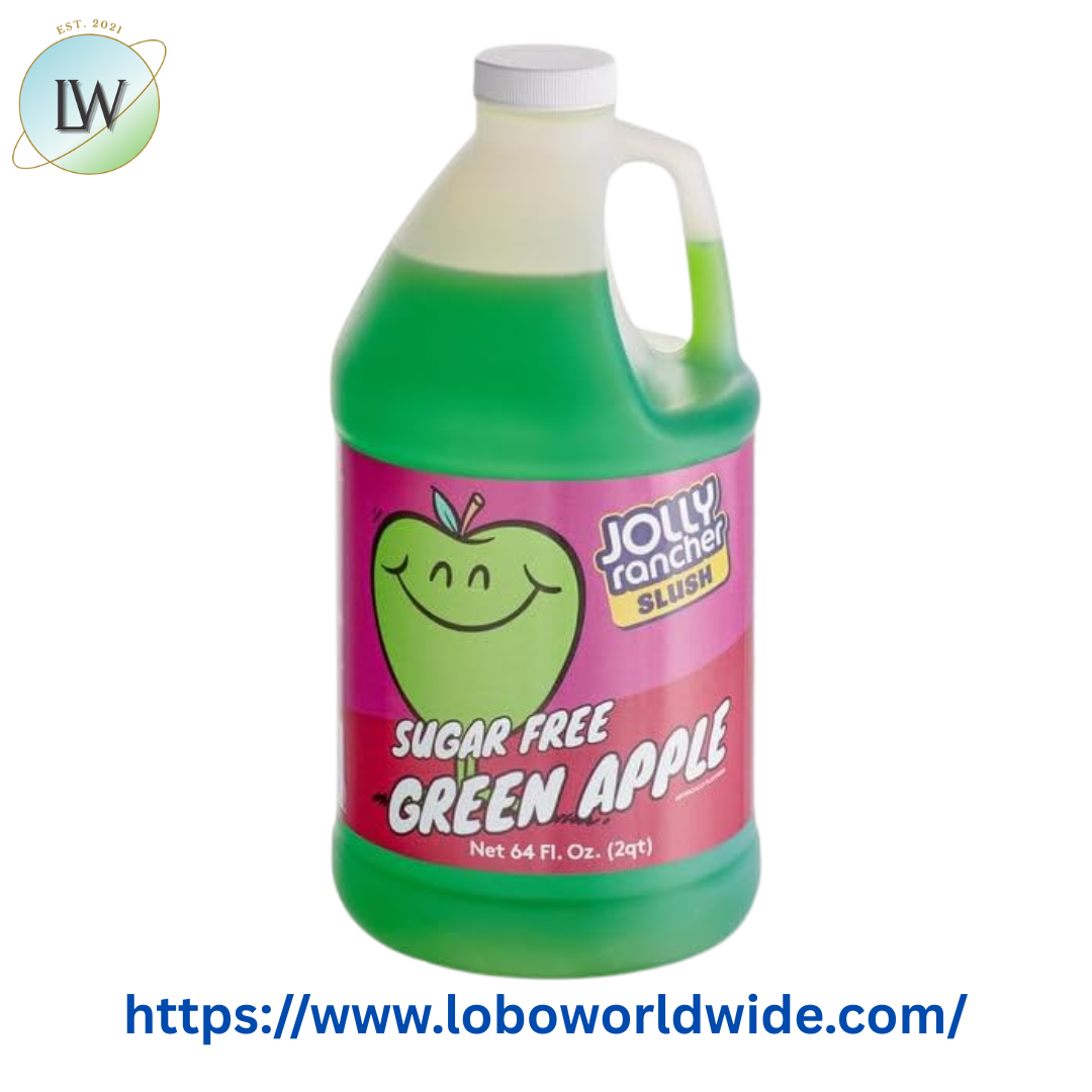 Jolly Rancher 1/2 Gallon Sugar Free Green Apple Slushy 5:1 Concentrate