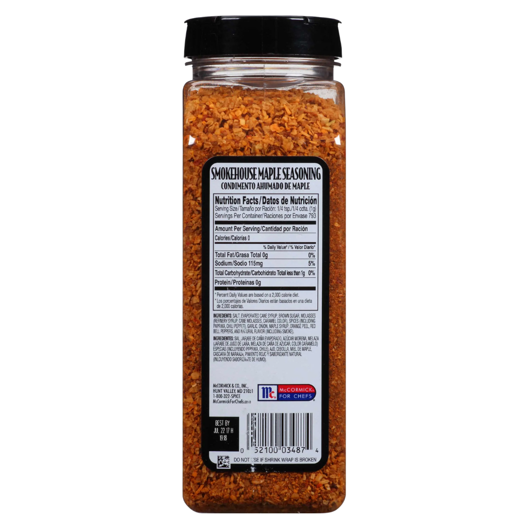 McCormick Grill Mates 28 oz. Smokehouse Maple Seasoning- 6/Case