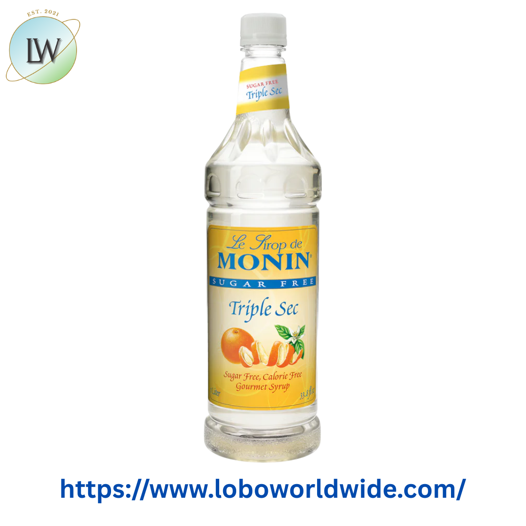 Monin Sugar Free Triple Sec Flavoring Syrup 1 Liter