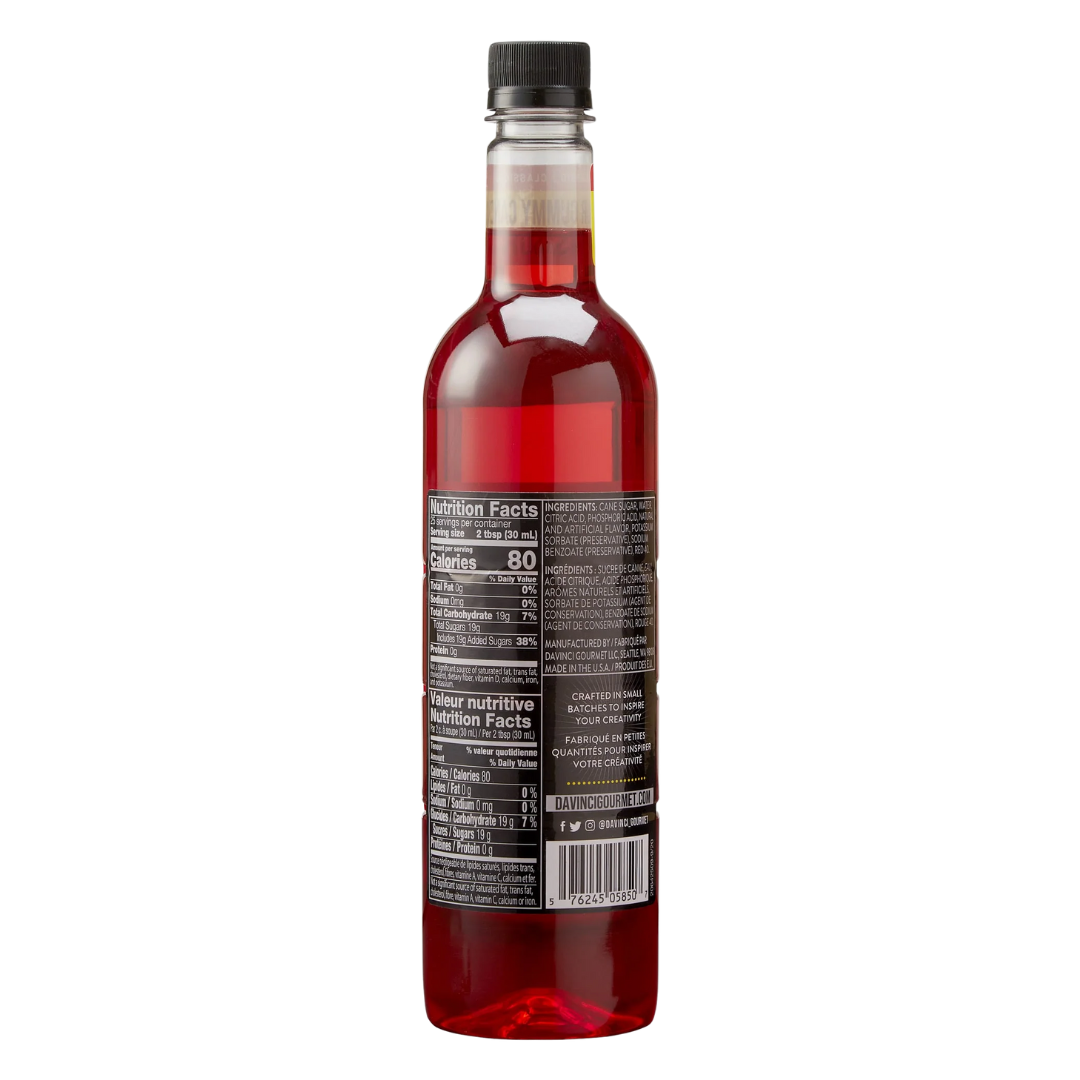 DaVinci Gourmet Classic Sour Gummy Candy Flavoring Syrup 750 mL