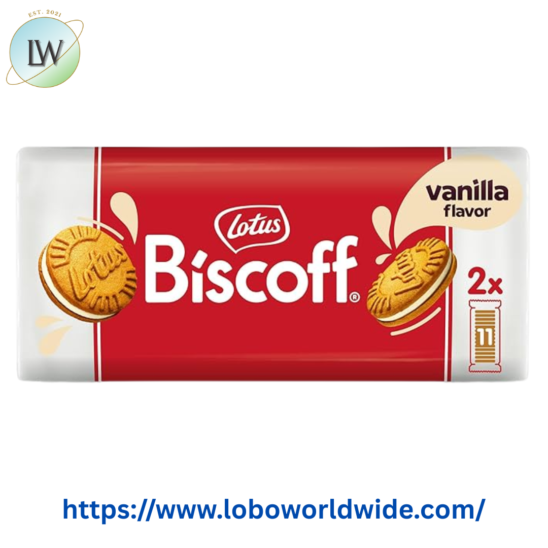 (4 pack) Biscoff Vanilla Cream Sandwich Cookies, 2 fresh packs (11 cookies per pack) 7.76oz net wt