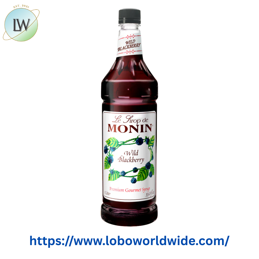 Monin Premium Wild Blackberry Flavoring Syrup 1 Liter