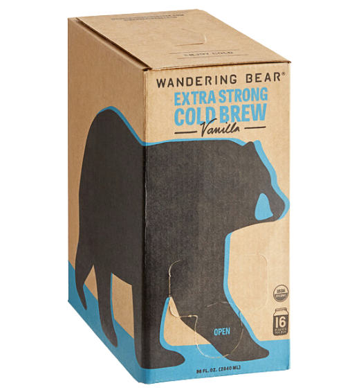 Wandering Bear Bag in Box Organic Vanilla Cold Brew Coffee 96 fl. oz.