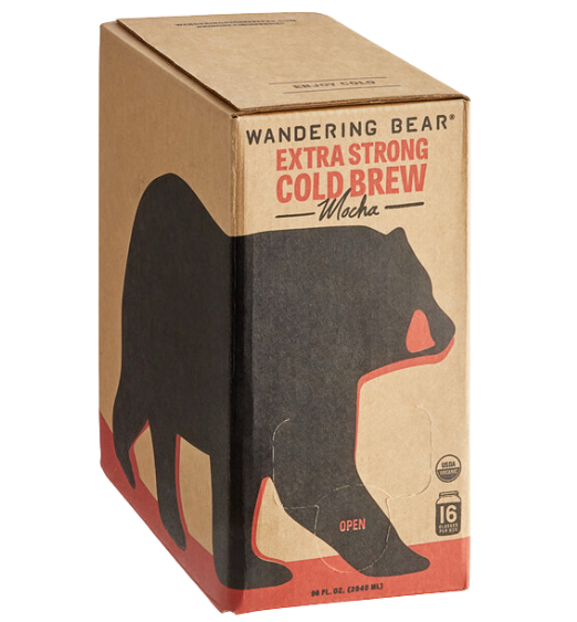 Wandering Bear Bag in Box Organic Mocha Cold Brew Coffee 96 fl. oz.