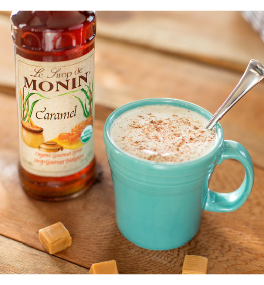 Monin Organic Caramel Flavoring Syrup 750 mL