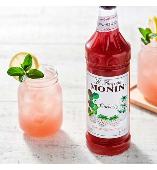 Monin Premium Pineberry Flavoring Syrup 1 Liter